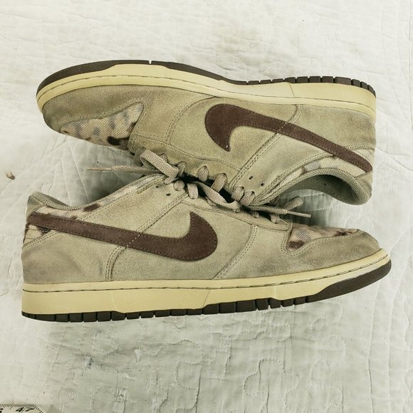 Nike Dunk Low Premium  Light Vegas Khaki Gold Chocolate Beige Camo Shoes Size 12 main image 5